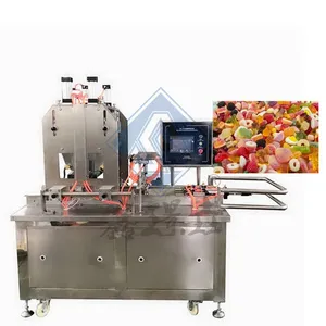 Production Line Bean Factory Industrial Depositor Jelly Candy Make Bear Gummy Machine Candy Lollipop Automatic