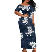Ensemble 2 pièces à imprimé floral Hibiscus Hawaïen pour femmes grandes tailles, robes décontractées, robe longue de soirée sexy personnalisée, vêtements polynésiens en gros