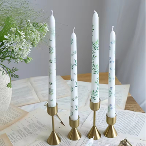 Bougie décorative conique de 25 cm en cire de soja sans fumée pour mariage et fêtes, idéale pour Pâques et l'ambiance domestique - Product Image 4
