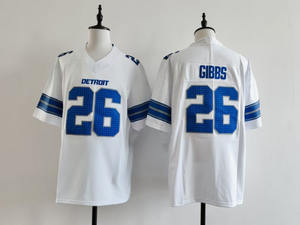 2026 Hoge Kwaliteit American Football Shirts Detroit Lions Shirt voor Heren - Product Image 3