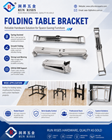 Support de support de ressort en fer épais de style moderne pour table pliante accessoire d'usine direct charnière astucieuse charnière de meubles d'artefact