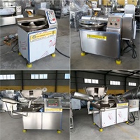Industriële vleeskomhakmachine SUS304 met lage temperatuur hak- en koelinterlaag voor de productie van worst, gehaktballen en ham