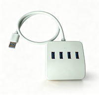 Hub USB 3.0 de 4 Puertos para Escritorio, 5Gbps SuperSpeed, Base de Expansión Duradera de ABS para PC, Laptop, MacBook Pro, Windows, Divisor USB en Stock