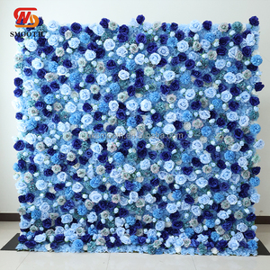 Smooth Dense 5D Artificial <b>Flower</b> Red Rose <b>Wall</b> Wedding Backdrop Easy installation Silk Rose Floral <b>Wall</b> <b>Panel</b> For Party - Product Image 4