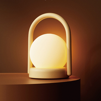 Lampe de table à LED mignonne veilleuse de chevet rechargeable, lampe de contrôle de robinet à intensité variable pour chambre salon décoration de la maison