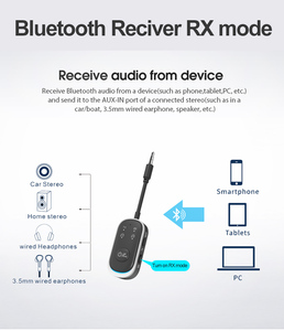 Agetunr J51 v5.3 <span class=keywords><strong>Bluetooth</strong></span> Transmitter Receiver 2-in-1 <span class=keywords><strong>Bluetooth</strong></span> AUX Adapter cho TV/xe/PC/phòng tập thể dục, cặp 2 thiết bị cùng một lúc - Product Image 2