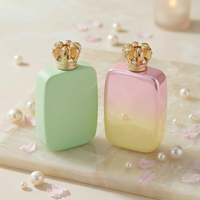 Flacon de parfum en verre de luxe rectangulaire moderne de 100 ml, élégant, unique, personnalisé et de qualité supérieure, Botella De Perfume