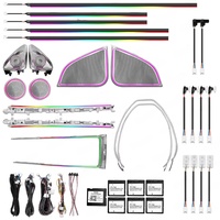 ICarsin pour Tesla Model Y 2024 - Éclairage ambiant dynamique 64 couleurs, couvre-haut-parleurs lumineux, éclairage LED intérieur de voiture, accessoires de mise à niveau