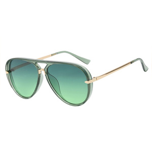 Gafas de Sol Fashion Shield con Montura Completa, Lentes Verdes Degradados, Protección UV400, Unisex, para Exteriores, Adultos - Product Image 1