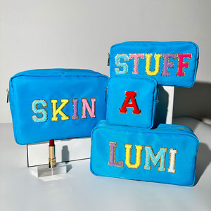 Uslion — sac <span class=keywords><strong>de</strong></span> toilette en nylon durable, boîte avec broderie <span class=keywords><strong>de</strong></span> serviettes colorées, pour le maquillage, cosmétique <span class=keywords><strong>de</strong></span> grande capacité, nouvelle collection - Product Image 1