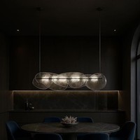 Suspension ovale artistique nordique italienne en fer, hauteur réglable, luminaire linéaire AC pour bar, hôtel, restaurant, salon de thé