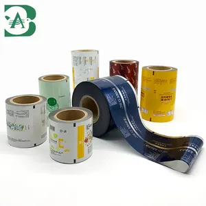 Sealing Packaging Aluminum Foil Food Grade Plastic Rolls Transparent Stock Snack Scrap Packing Pouch Sachet Bag opp Film Roll