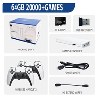 Consoles de jeu M15 Plus 4K 2.4G Double sans fil 64G intégré 20000 jeux vidéo TV M15 Game Stick Retro Classic Gaming
