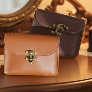 PU Leather Accordion Cosmetic Bag Multi-Functional Portable Mini Makeup Storage <b>Elephant</b> Buckle Water Resistant Welcome <b>Gifts</b> - Product Image 1