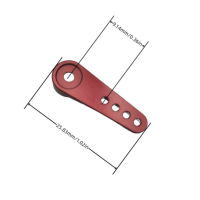 Mini Gear 24T 1 pouce bras servo en métal bras en aluminium pour modèles d'hélicoptère de bateau de voiture Rc