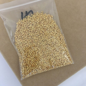 10000 Pièces/Sac, <span class=keywords><strong>Perles</strong></span> <span class=keywords><strong>à</strong></span> Sertir en Gros pour Bijoux Apprêts Placage Or Véritable 18K, <span class=keywords><strong>Perles</strong></span> d'Extrémité pour Fabrication de Bijoux, 2mm-3mm - Product Image 3