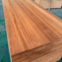 Planche de bois thermo-traité couleur teck noyer pour banc de jardin, mobilier d'extérieur, matériau brut