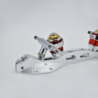 Patins à roulettes quad en aluminium CNC à 4 roues réglables pour l'extérieur avec roues en PU moulées, frein réglable, certifiés EN13899