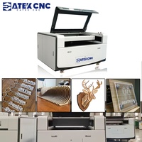 Petite machine de gravure et de découpe laser CO2 pour la découpe de feuilles MDF lettrage acrylique fonction de positionnement de la lumière rouge moins cher
