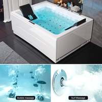 Design moderne OEM Baignoire intérieure de trempage de spa écologique autoportante pour 2 personnes Baignoire de massage d'hydrothérapie à bas prix pour les hôtels