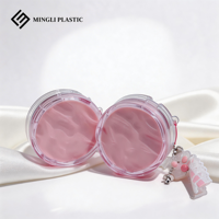 Nouveau Style Transparent Coussin D'air Fondation Cas 12g Maquillage Bb Crème Coussin D'air Boîte En Plastique Compact Poudre Cas Avec Miroir