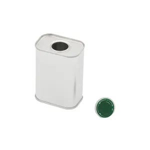 Lattina Metallica Rettangolare Personalizzata <span class=keywords><strong>di</strong></span> Alta Qualità da 150ml <span class=keywords><strong>per</strong></span> <span class=keywords><strong>Olio</strong></span> Motore e <span class=keywords><strong>Olio</strong></span> Commestibile - Product Image 1