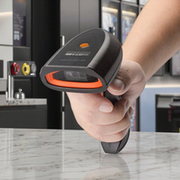 Venta caliente Inalámbrico de mano 1D 2D Lector de código de barras Lectores de código de barras Oem Qr Code Scanner Gun