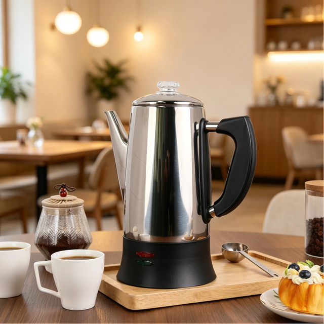 1.8L 12 Cup Superior Quality 304 Stainless  Italian Espresso Style Portable Customized Coffee Maker