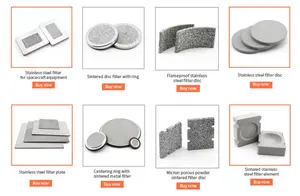 Plaque filtrante métallique poreuse de qualité alimentaire personnalisée, disque fritté en acier inoxydable, élément de disque filtrant métallique