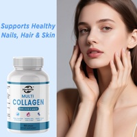 Collagène de marque privée pour femmes et hommes, types I, II, III, V, X, capsules de collagène multiples, complexe de collagène multiples pour la peau, les cheveux et les articulations