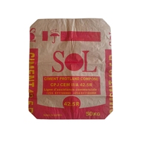 Bag Paper Cement 2 Ply 90GSM Paper Bag Moisture Proof for 50KG Cement Building Material