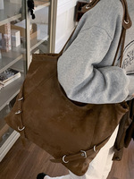 Nouveau design 2026 – Sac fourre-tout vintage surdimensionné pour femme, sac à bandoulière décontracté personnalisé en usine pour le style urbain et les sorties quotidiennes