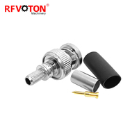Connecteur BNC mâle droit sans soudure à sertir étanche EZ pour câbles coaxiaux LMR195 RG58 – Vente en gros