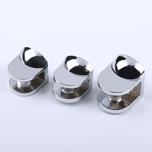 Jinnate Glass Clips Zinc Alloy Wall Shelf Support Brackets For Glass Partition Durable Hardware Fixing Accessories - Product Image 2