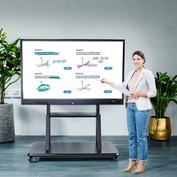 Pizarra Interactiva Inteligente LED 4K de 55 65 75 86 98 Pulgadas con Pantalla Táctil de 20 Puntos para Salas de Reuniones y SO Android/Windows
