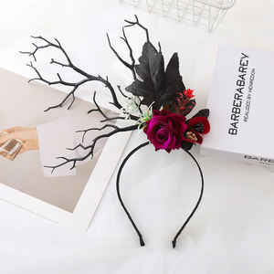 Accessori per Capelli per Festa di Halloween, Fascia con Fiori Artificiali, Cerchietto per Bambini, Fascia per Capelli da Fantasma per Cosplay - Product Image 2