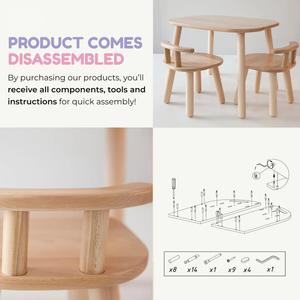 Ensemble table et chaises Montessori pour enfants, table pour tout-petits Waldorf, mobilier Montessori, table et chaises pour tout-petits, ensemble en bois pour enfants OEM - Product Image 6