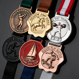 Muestra Gratuita de Medallas Deportivas Personalizadas de Fábrica, Medalla de Premio con Logotipo Metálico Esmaltado, Medallas de Fútbol 2D y 3D en Oro y Plata con Cinta - Product Image 3