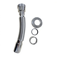 Tuyau d'évacuation flexible en PVC chromé de 40 mm, réglable de 30 à 80 cm, pour lavabo, fabrication directe OEM ODM