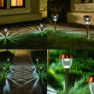 Lampe solaire Huichu pour pelouse, éclairage LED extérieur pour jardin, 1W, lumière nocturne automatique pour la décoration de la cour - Product Image 4
