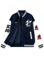 Blouson de baseball rétro unisexe pour couple, avec broderie de lettres personnalisée, style streetwear tendance, pour hommes et femmes, vêtement d'extérieur printemps automne