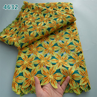 Tissus en dentelle guipure africaine 2025 de haute qualité nigériane soluble dans l'eau 5 yards pour robes de soirée femme 4632