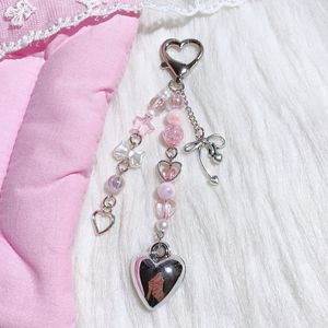 Llavero Metálico con Cuentas y Lazo en Forma de Corazón, Fresco, Adorable y Multiusos, Ideal para Chicas - Product Image 3