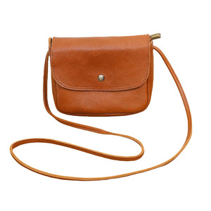 <b>Small</b> Retro Japanese Style Women's Vegetable Tanned Cowhide Shoulder <b>Bag</b> 7 Inch Horizontal Square Cover Type Portable Everyday - Product Image 5
