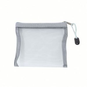 Mini Morandi - Bolsa de Almacenamiento Transparente de Malla con Cierre de Cremallera para Documentos, Material Escolar, Cosméticos, Monedero B8 - Product Image 1