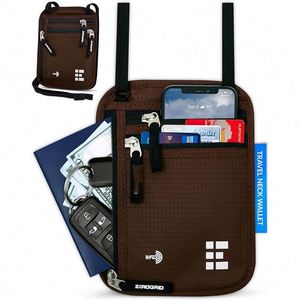 Échantillon Gratuit : Portefeuilles de Voyage Personnalisés, Pochette Bandoulière RFID pour Passeport, Sac de Cou Étanche pour Passeport - Product Image 6