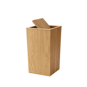Bidone della spazzatura in legno unico di alta qualità senza coperchio moderno Hotel adatto bidone della spazzatura per rifiuti - Product Image 5