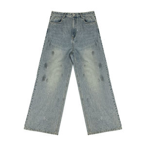 <span class=keywords><strong>Pantaloni</strong></span> <span class=keywords><strong>Jeans</strong></span> <span class=keywords><strong>Cargo</strong></span> da <span class=keywords><strong>Uomo</strong></span> 100% Cotone di Alta Qualità Stile Casual Vestibilità Baggy del Produttore con Lavaggio Enzimatico - Product Image 4