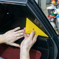 Outil de pose de film teinté pour vitres, raclettes triangulaires et de contour, grattoir à carte, outil de pose de vinyle pour l'habillage de voitures et l'installation de films teintés pour vitres