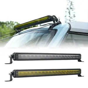 Dual Color DRL Touch Control 20-Inch Full Black Sleek Design Single Row 4X4 LED Light Bar For 4WD Off-Road Vehicles Trucks SUVs